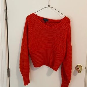orange topshop sweater !!